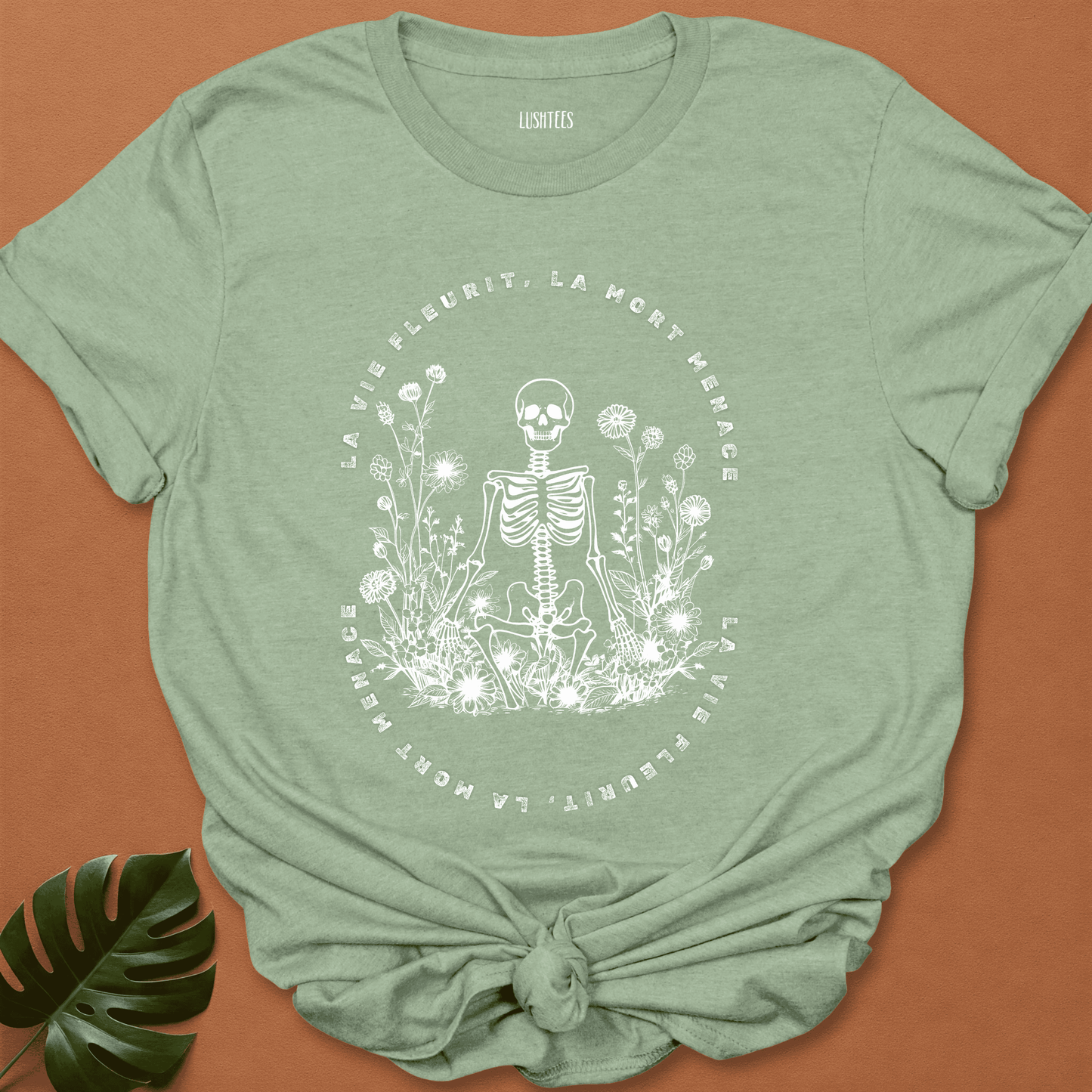 Memento Mori – Skeleton in Wildflowers (French Quote)
