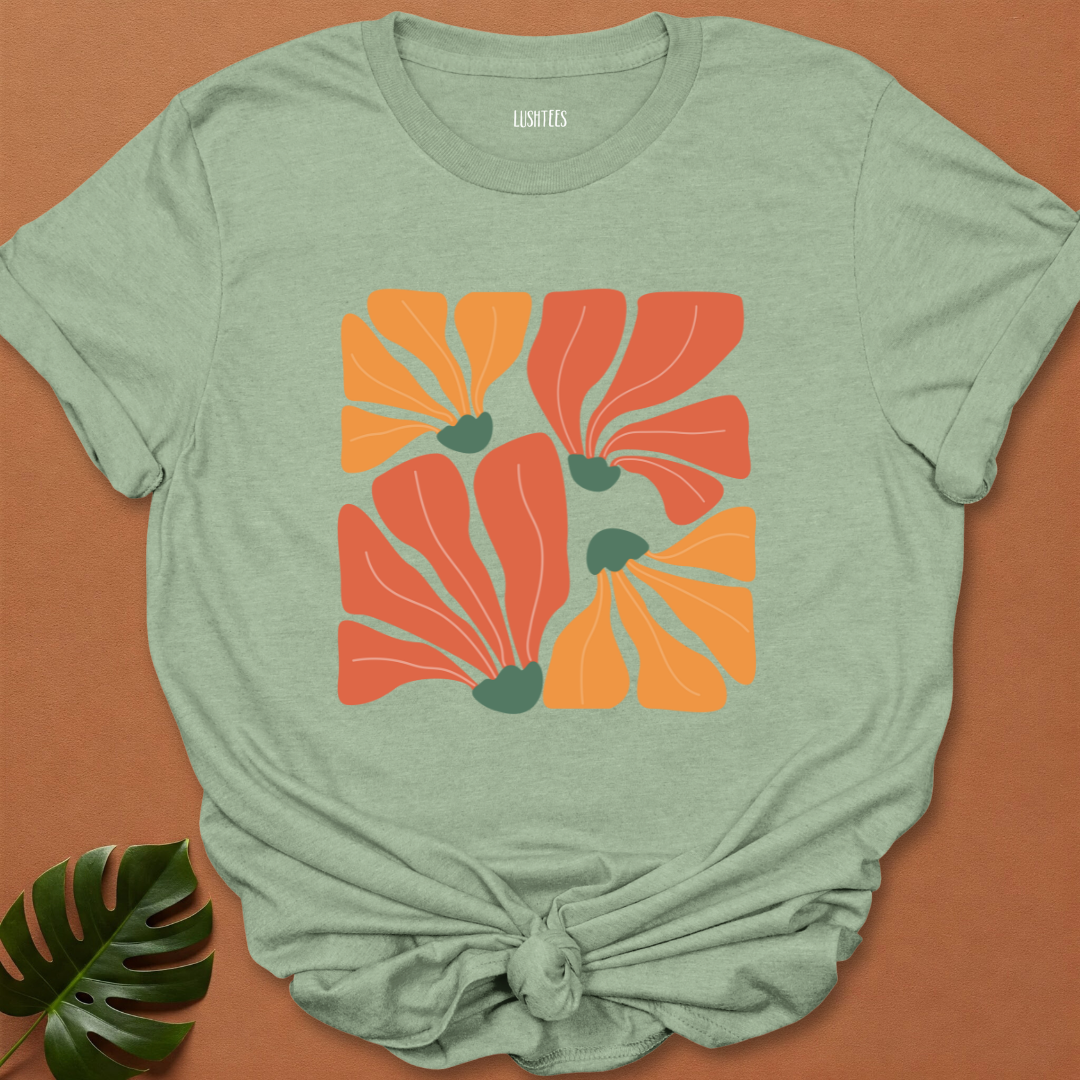 Wild Petal Flow – Abstract Floral Expression Tee