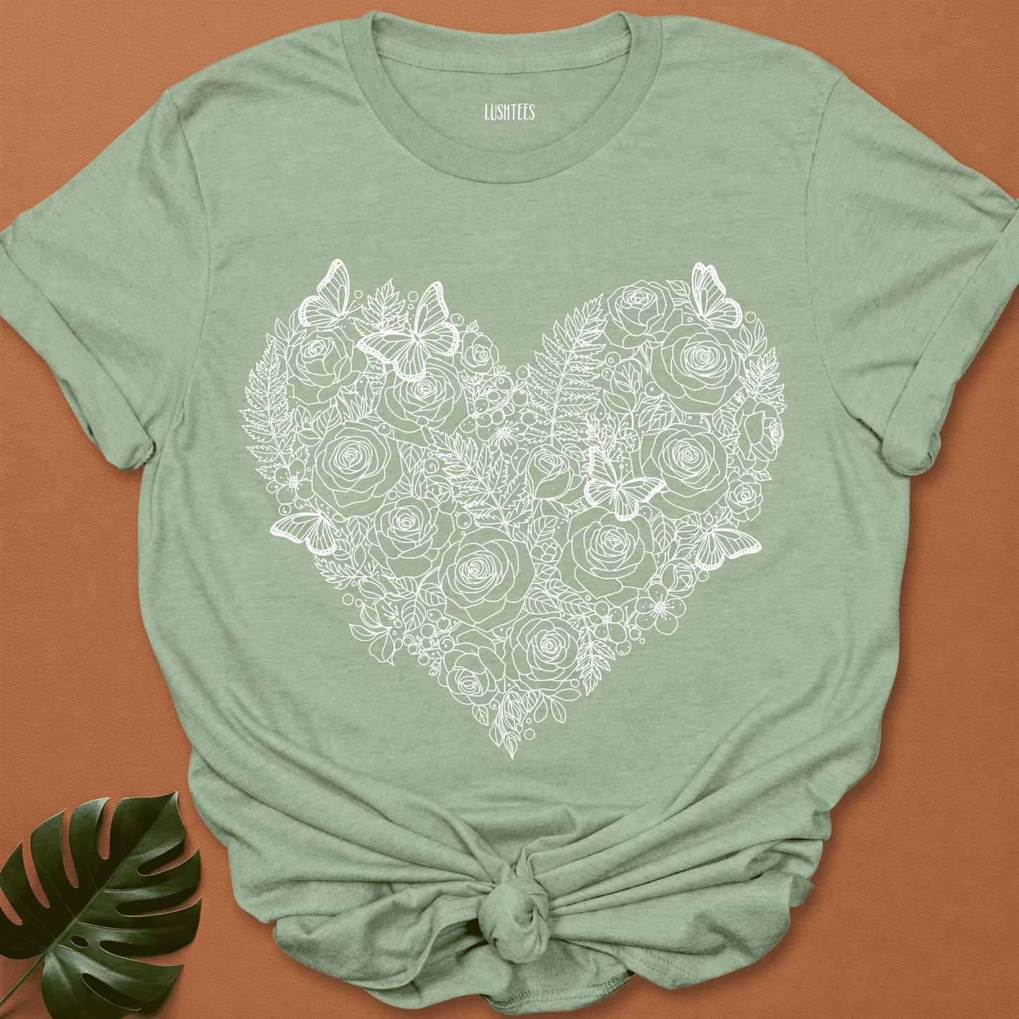 Butterfly Kissed Bloom Heart