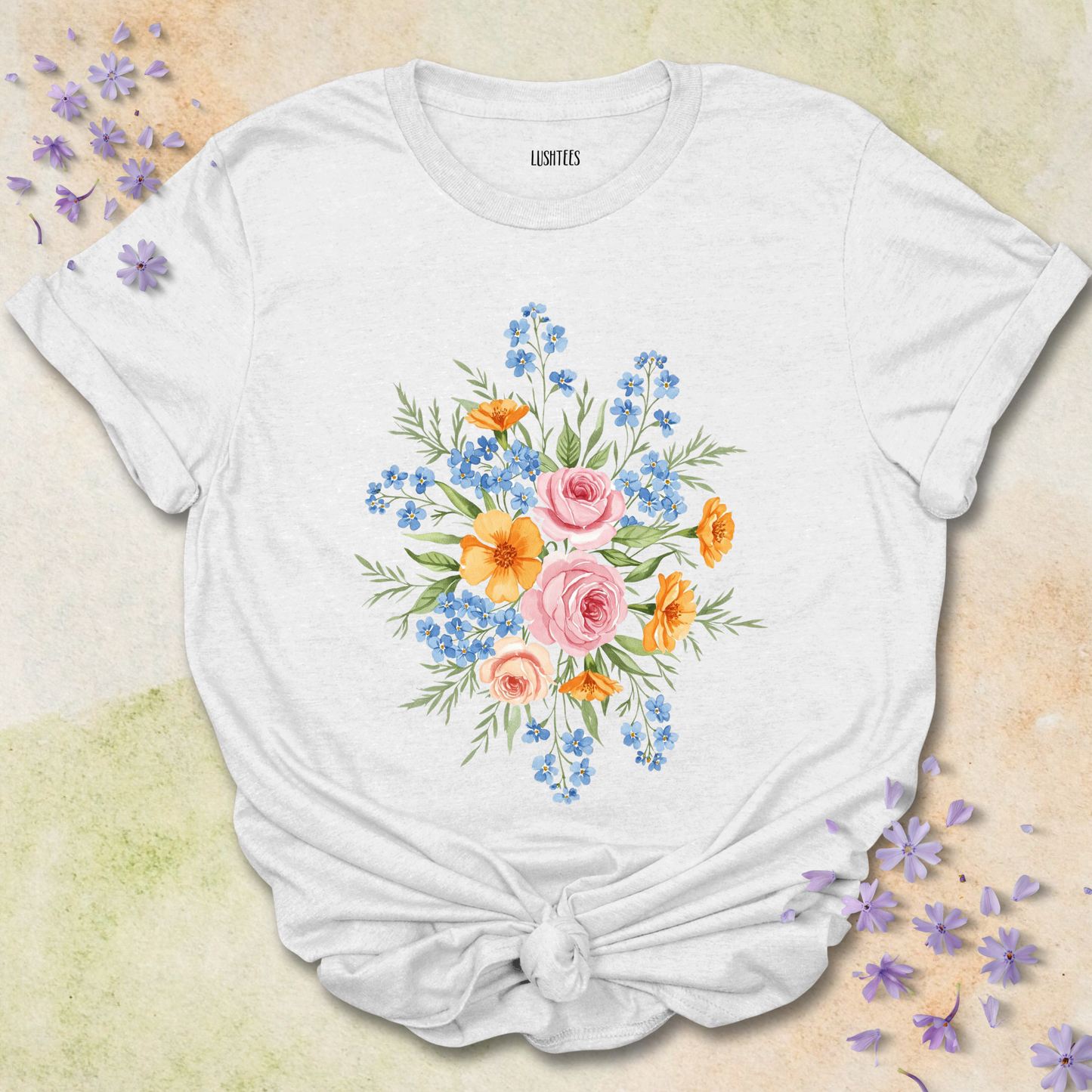 Water Colour Wildflower Bouquet T-shirt