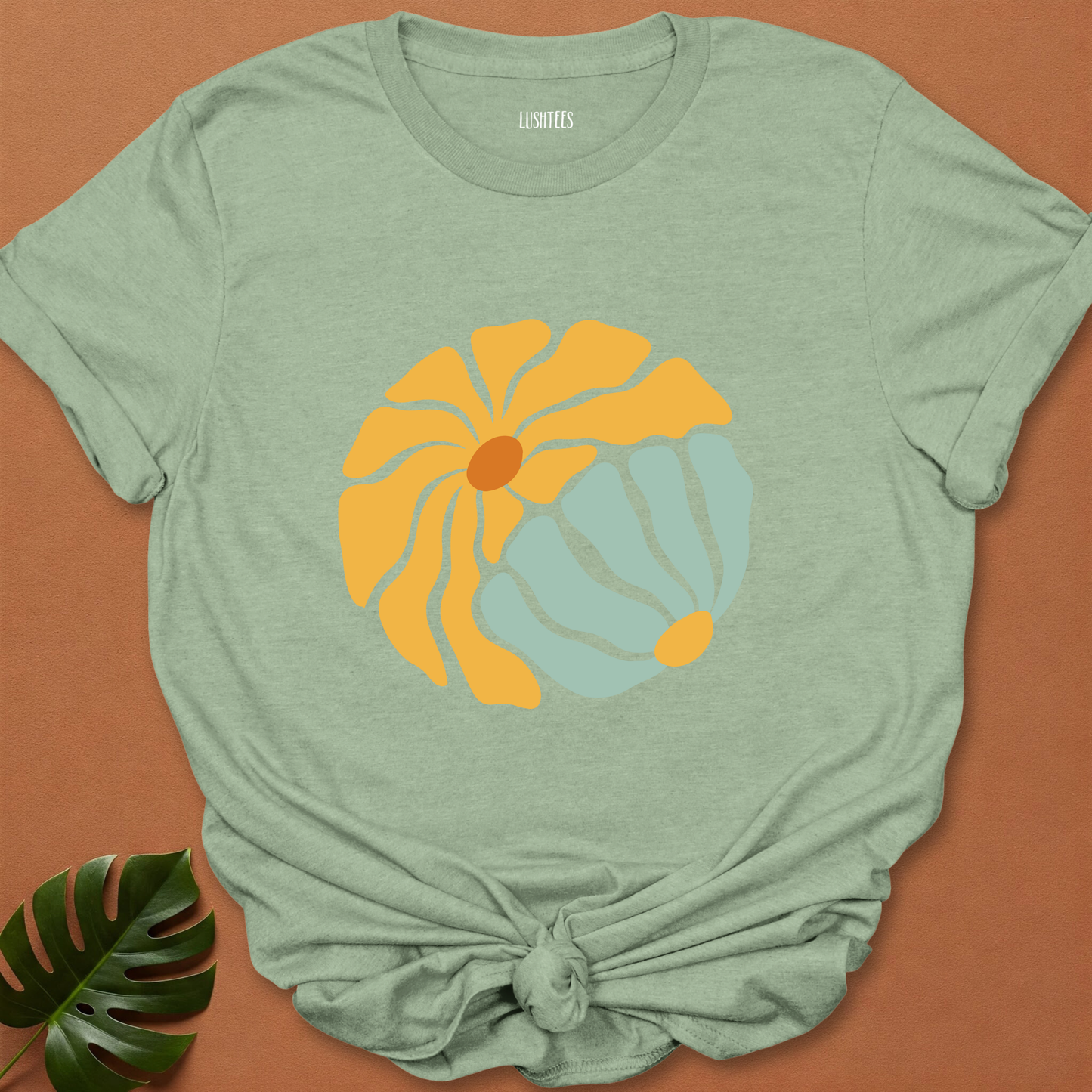 Sun & Sage Duo – Retro Garden Circle Tee
