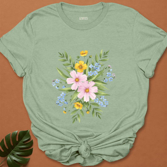 Water Colour Flowers T-shirt