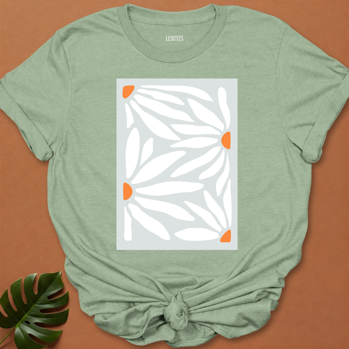 Muted White Blossoms – Minimalist Garden Print Tee