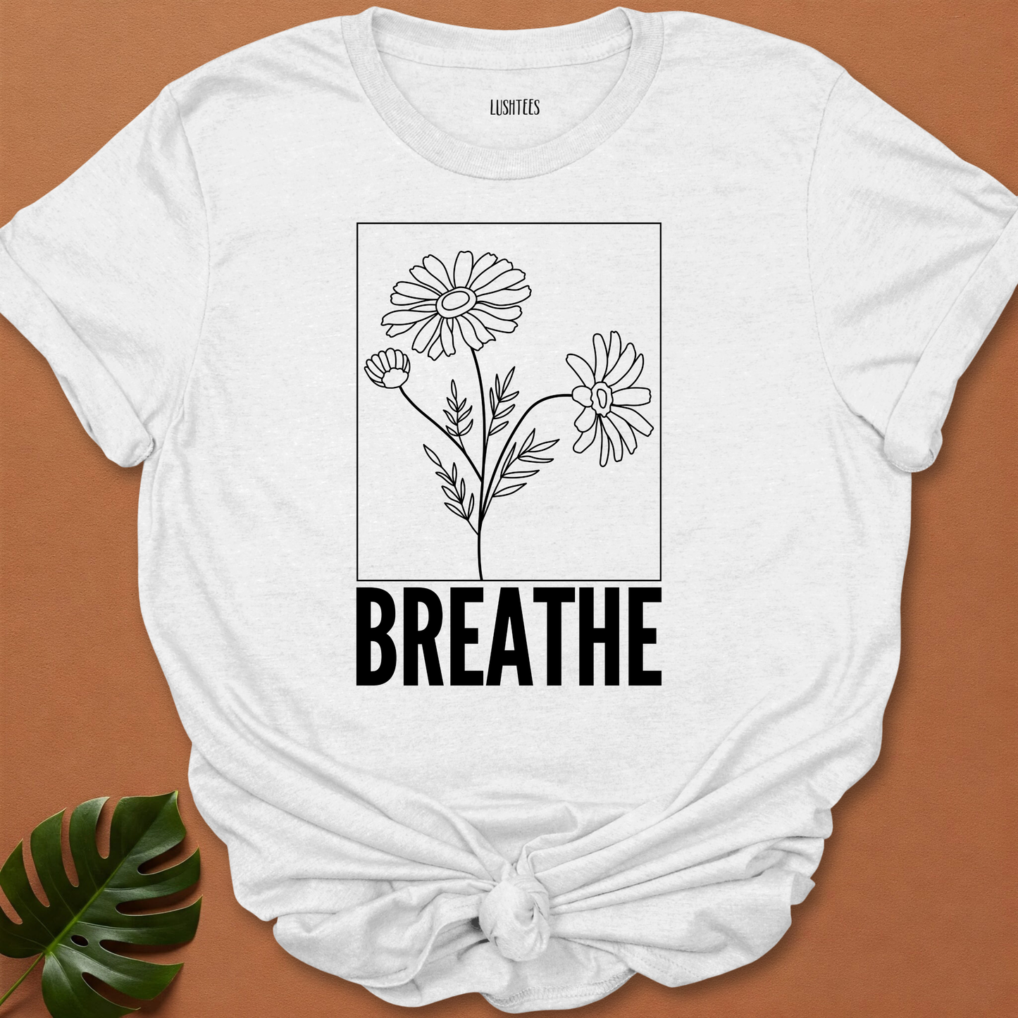 Breathe in Bloom - Minimalist Mindful Floral Tee
