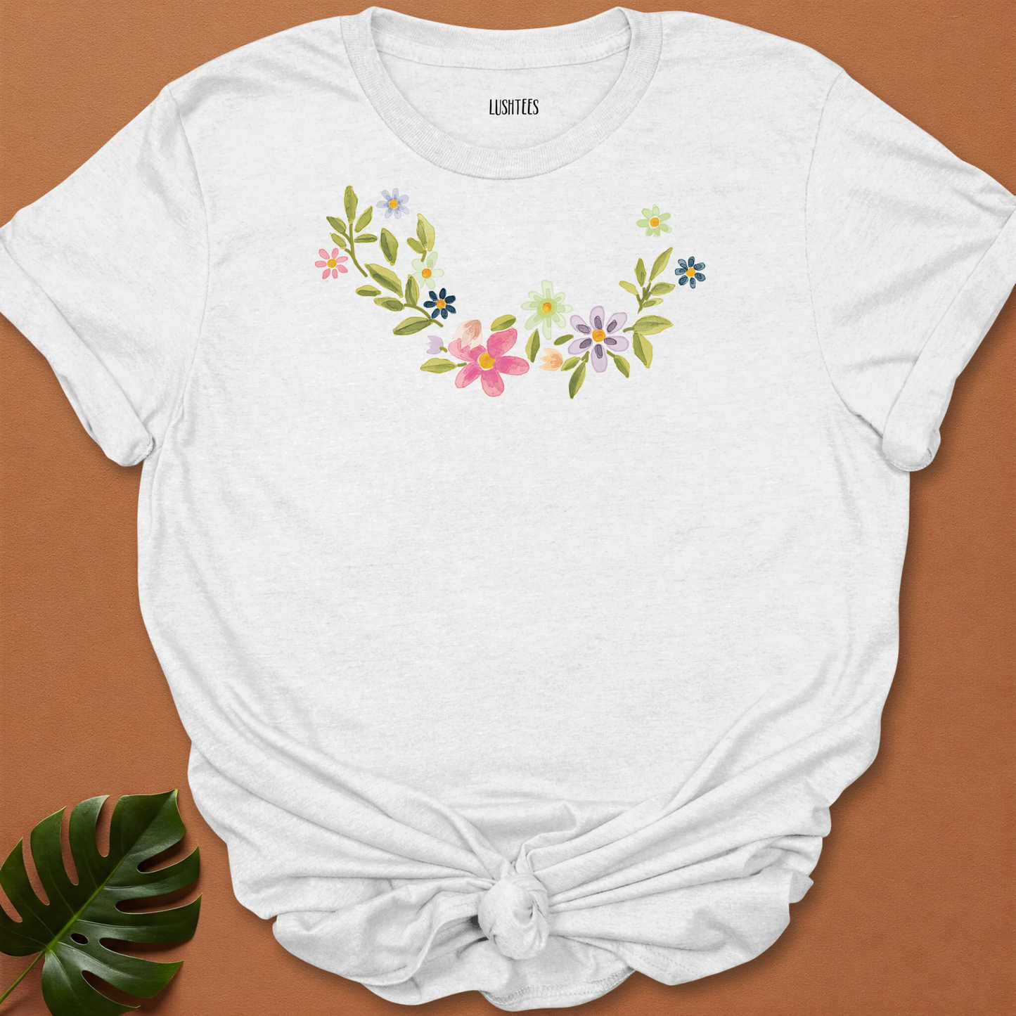 Floral Collar Smile Tee