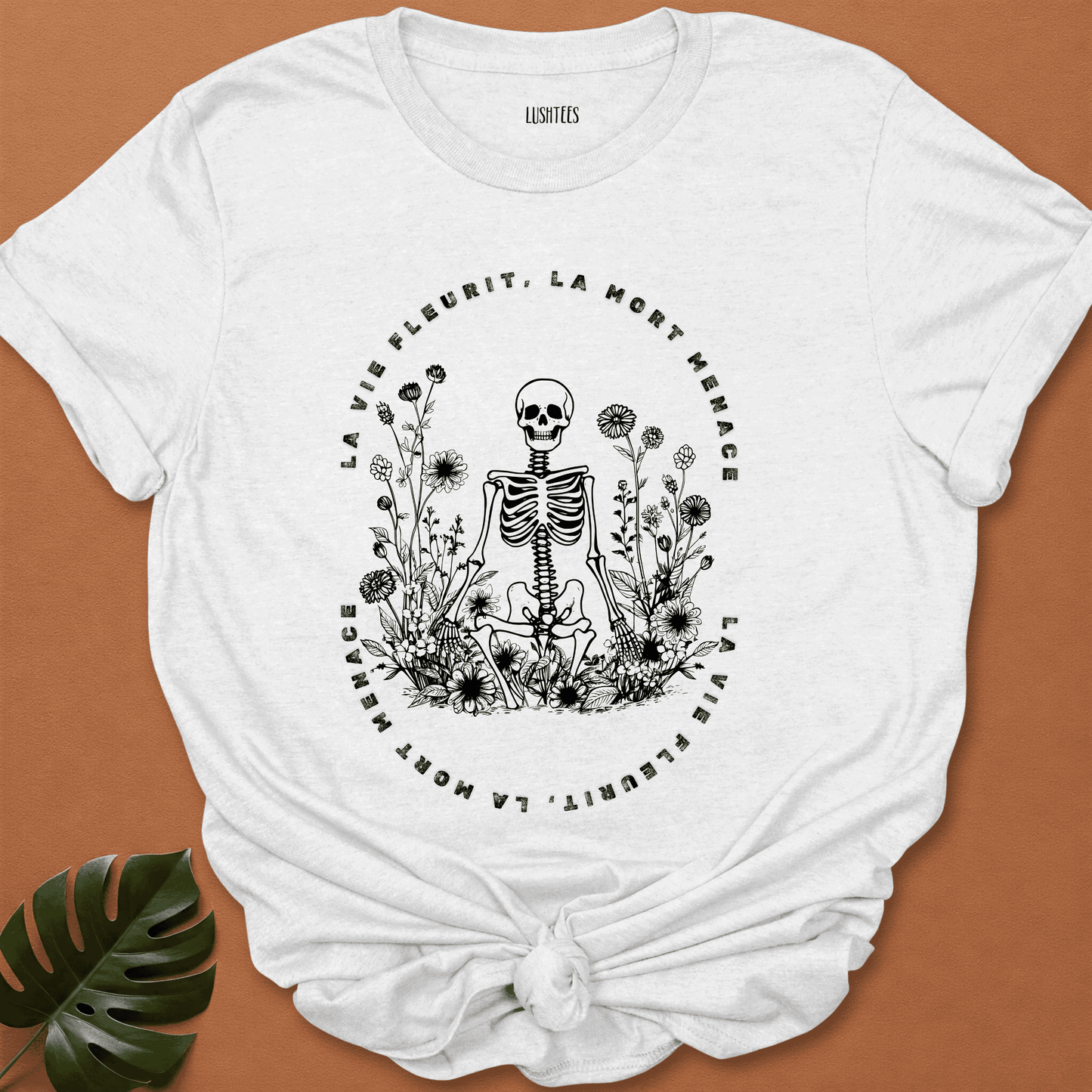 Memento Mori – Skeleton in Wildflowers (French Quote)