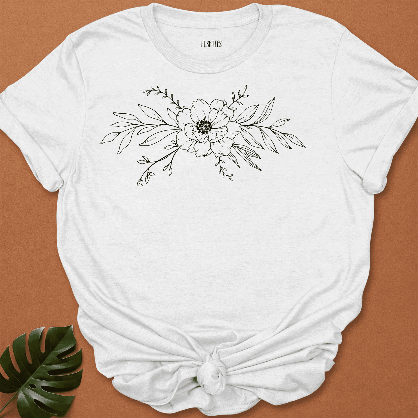 Peony Burst – Centered Botanical Emblem