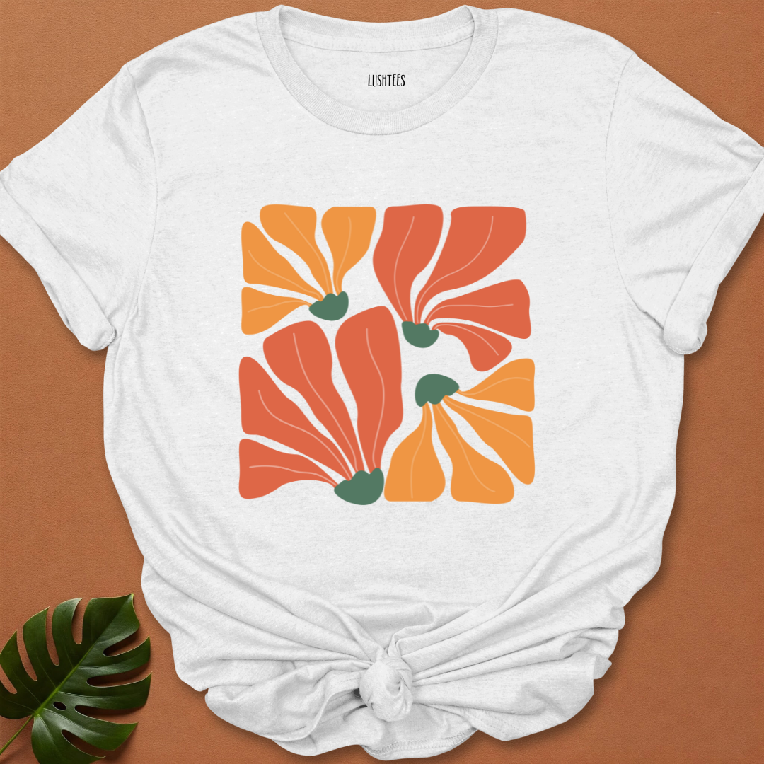 Wild Petal Flow – Abstract Floral Expression Tee