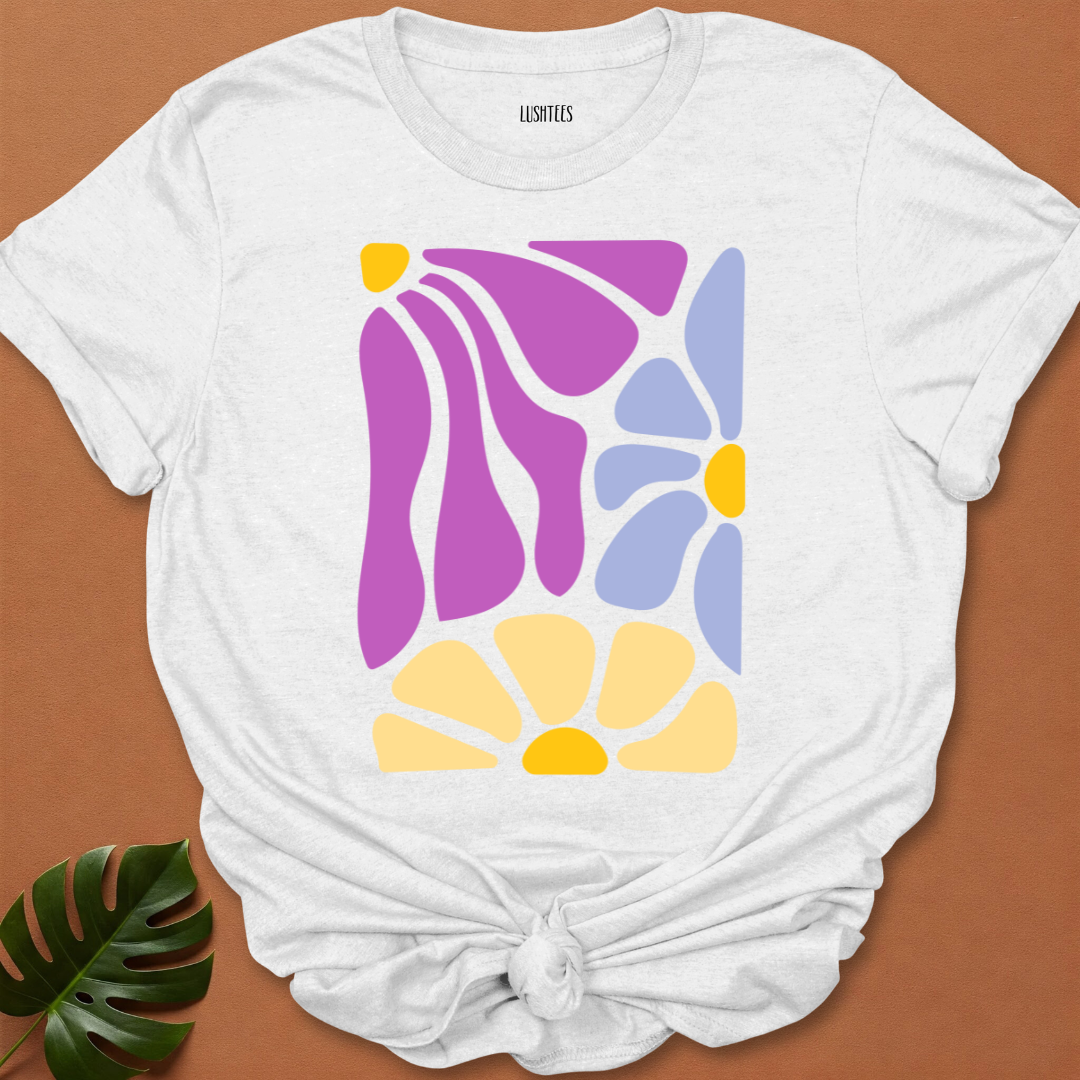 Sun & Lavender Patch – Botanical Mosaic Tee