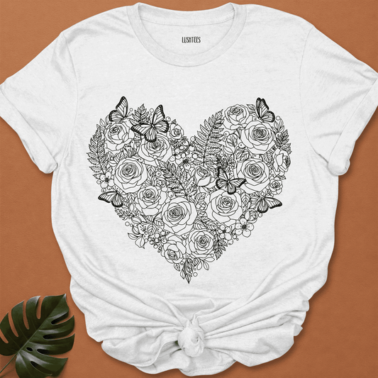 Butterfly Kissed Bloom Heart