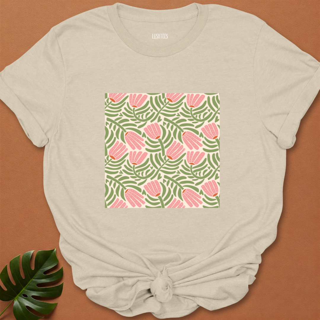 Heartleaf Meadow – Folk Art Floral Tee