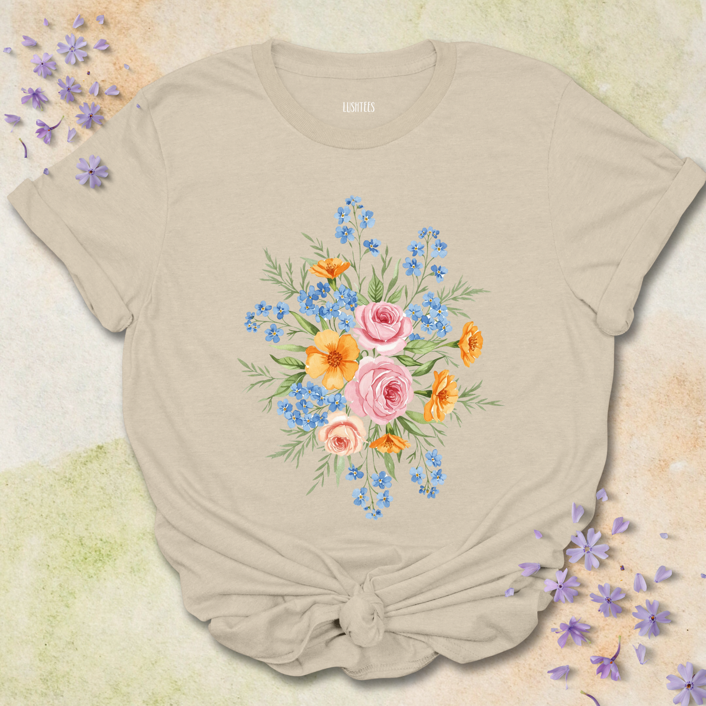 Water Colour Wildflower Bouquet T-shirt