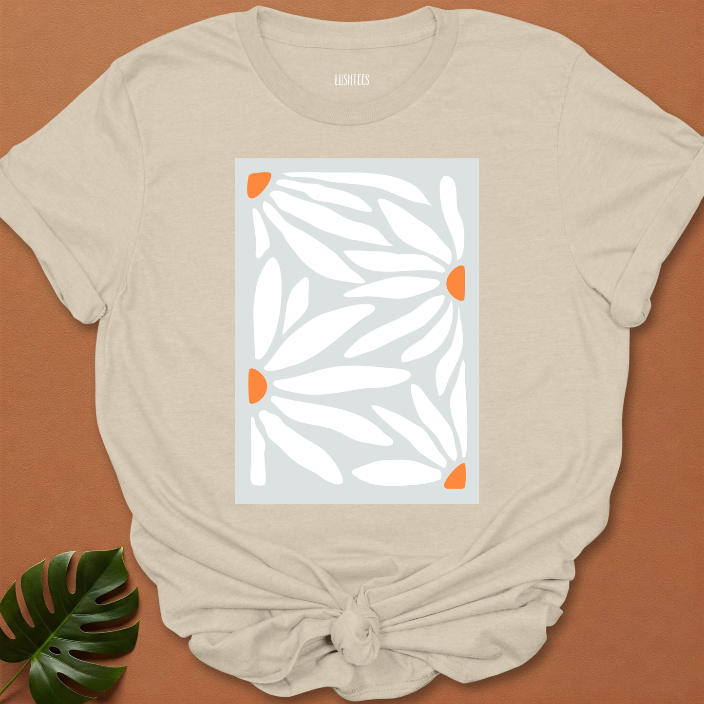 Muted White Blossoms – Minimalist Garden Print Tee