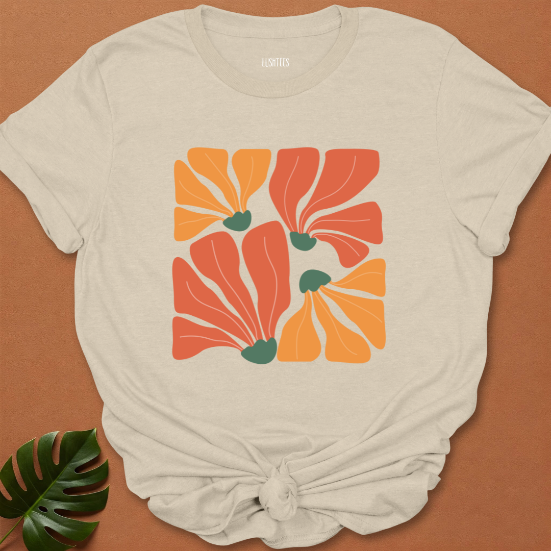 Wild Petal Flow – Abstract Floral Expression Tee
