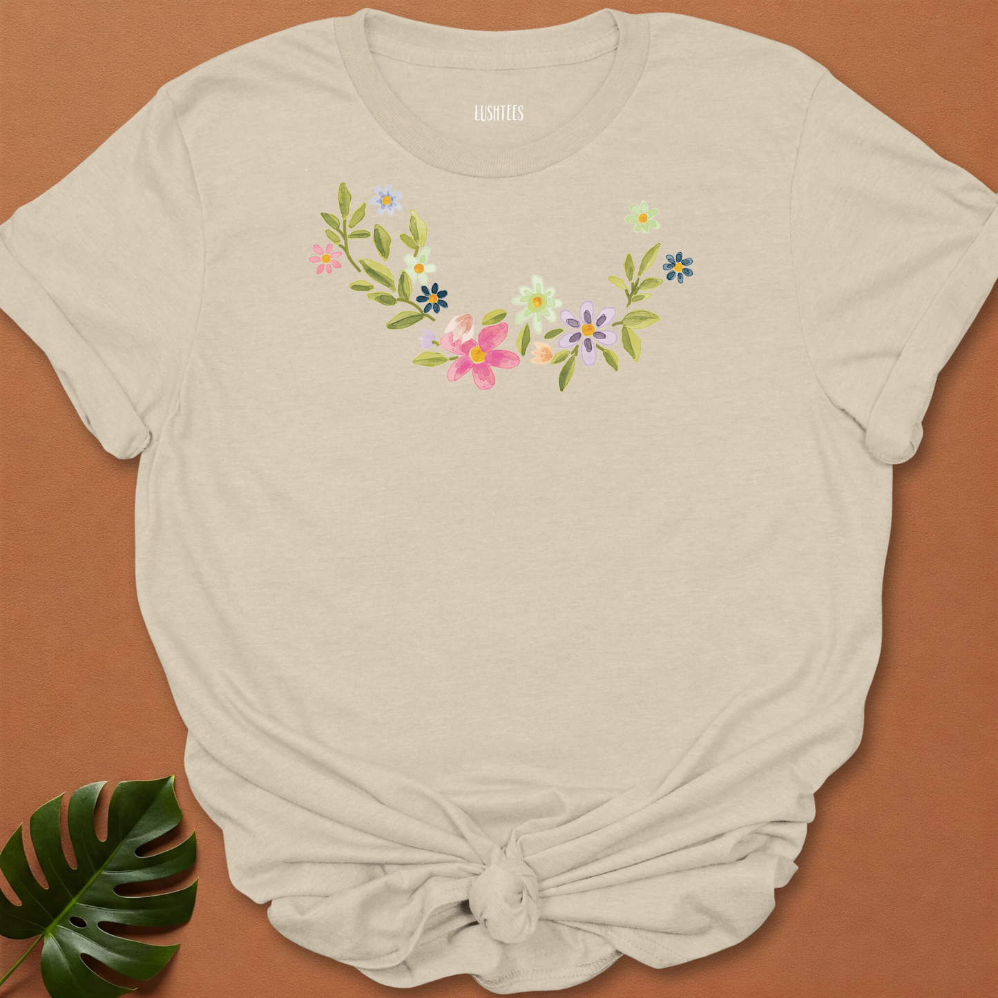 Floral Collar Smile Tee