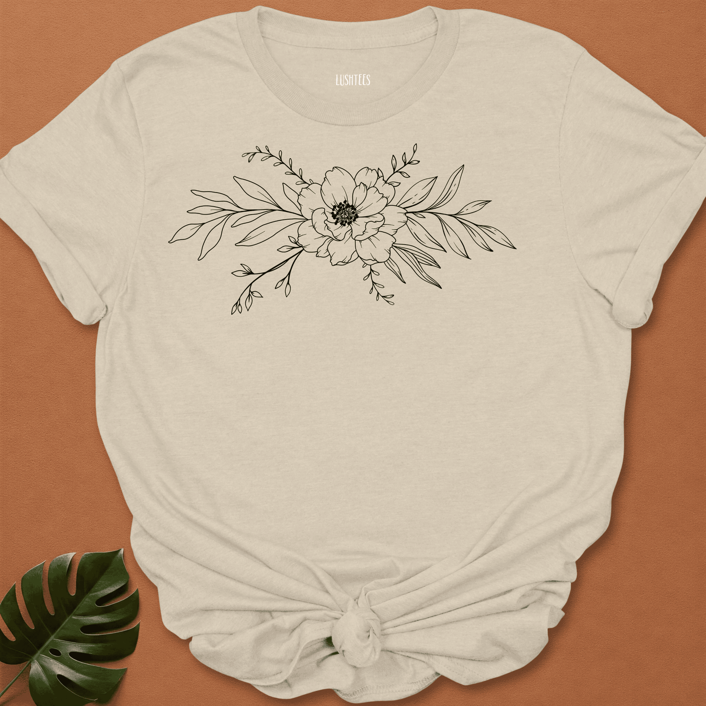 Peony Burst – Centered Botanical Emblem