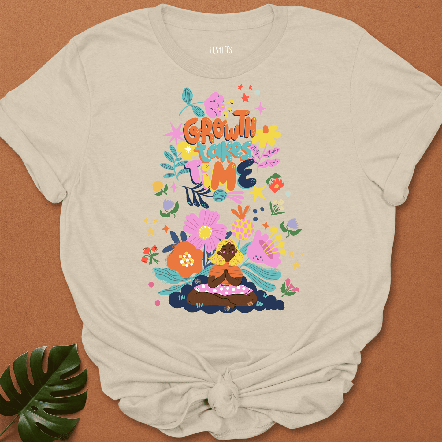 Growth Takes Time - Mindful Garden Color Burst Tee