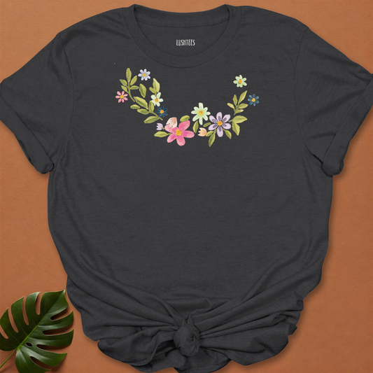 Floral Collar Smile Tee
