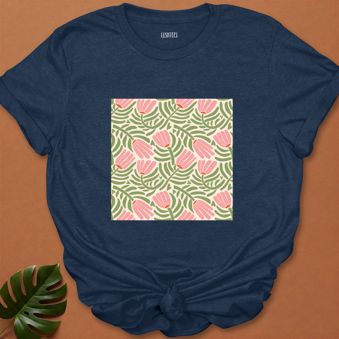 Heartleaf Meadow – Folk Art Floral Tee
