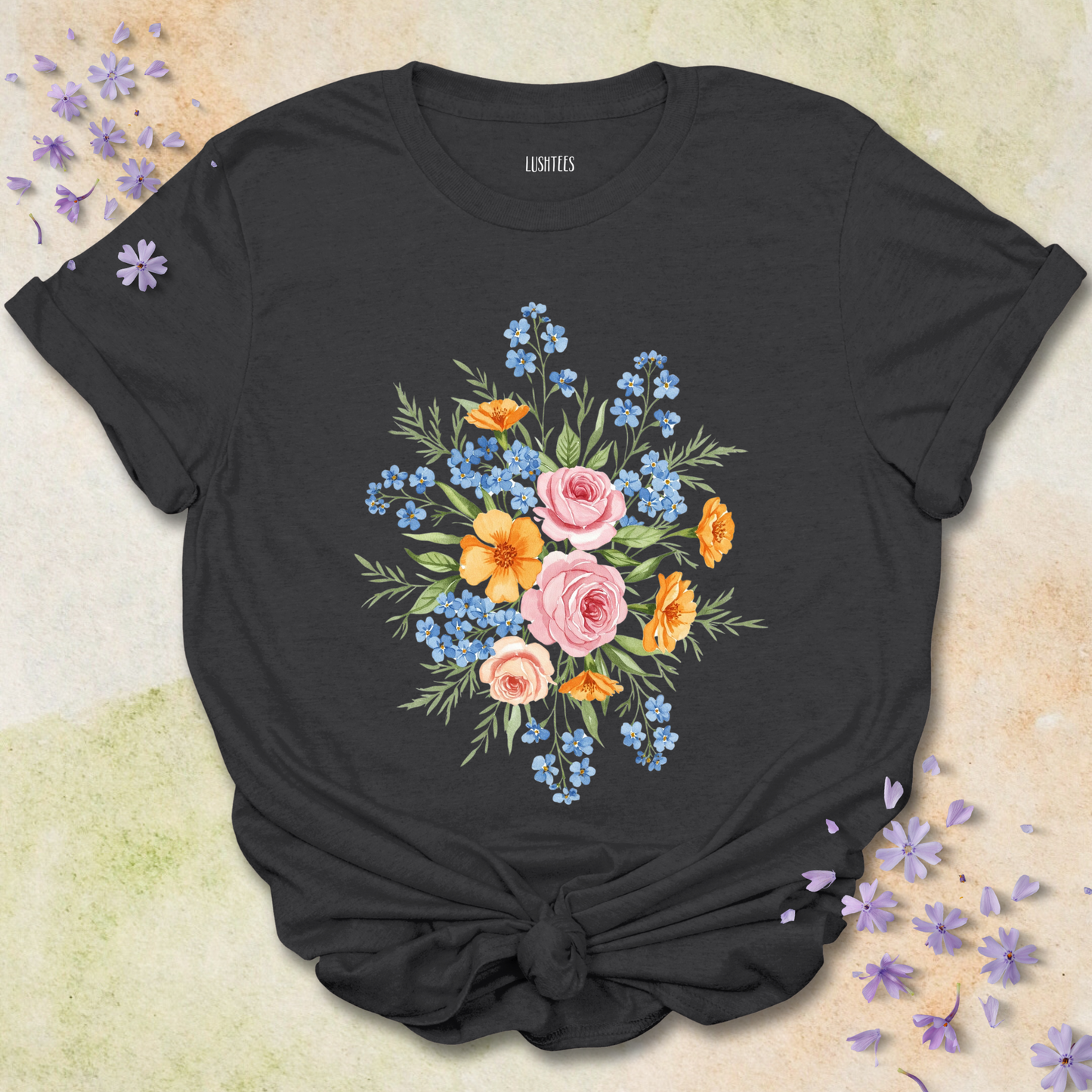 Water Colour Wildflower Bouquet T-shirt