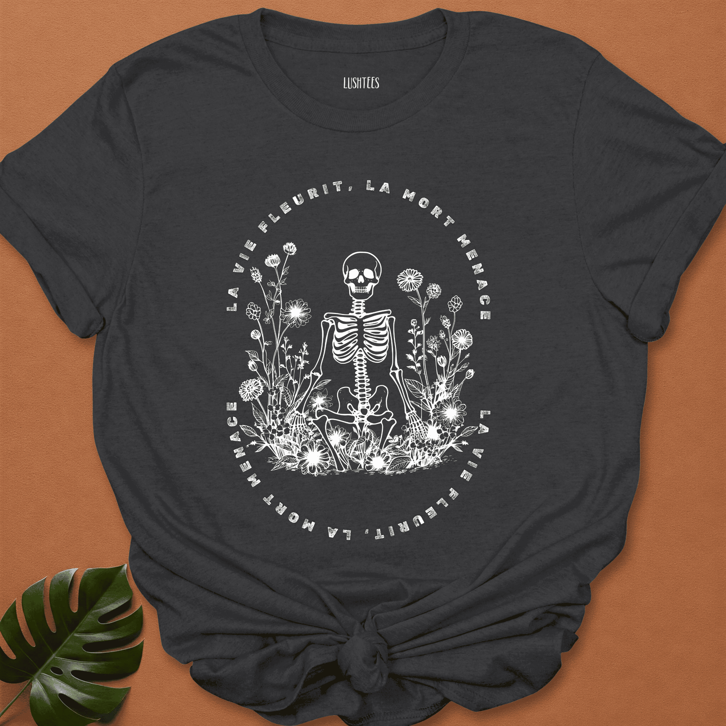 Memento Mori – Skeleton in Wildflowers (French Quote)