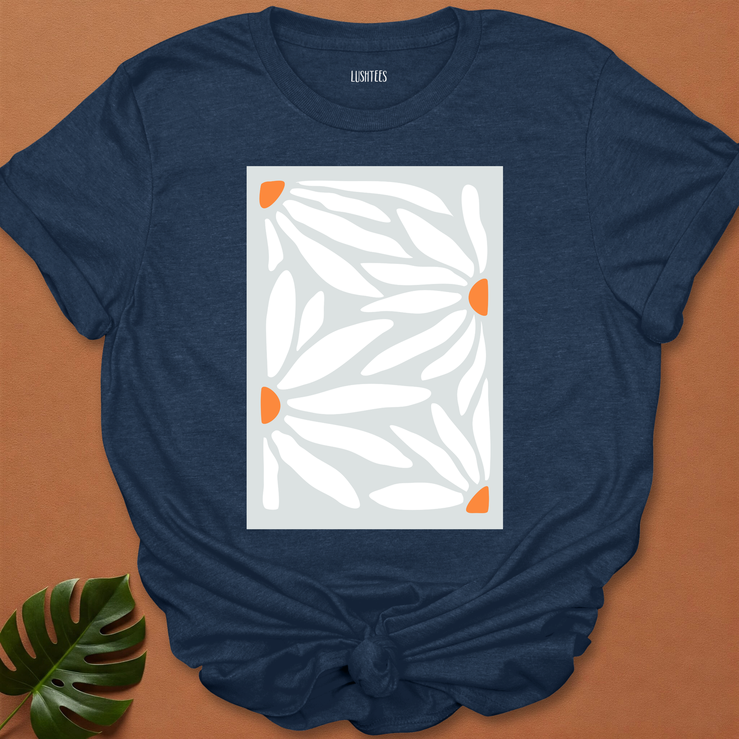 Muted White Blossoms – Minimalist Garden Print Tee