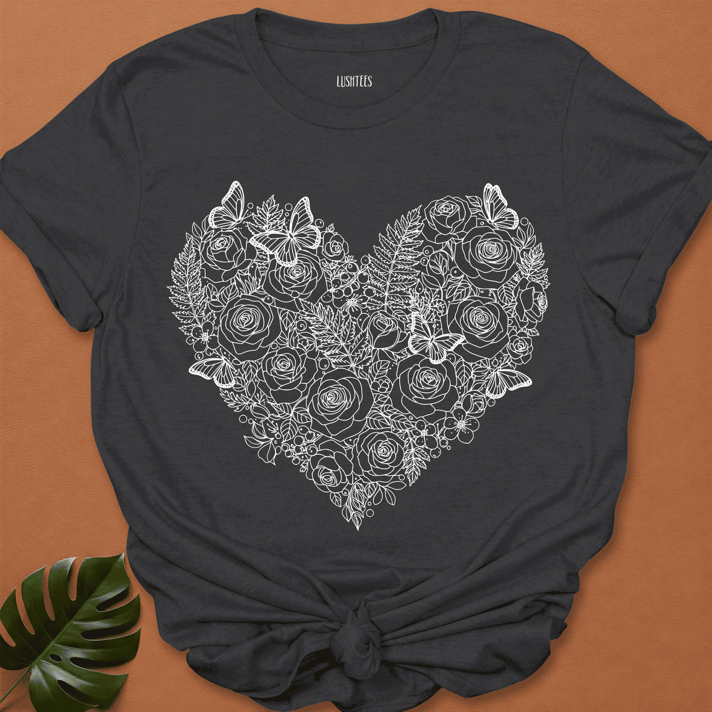 Butterfly Kissed Bloom Heart