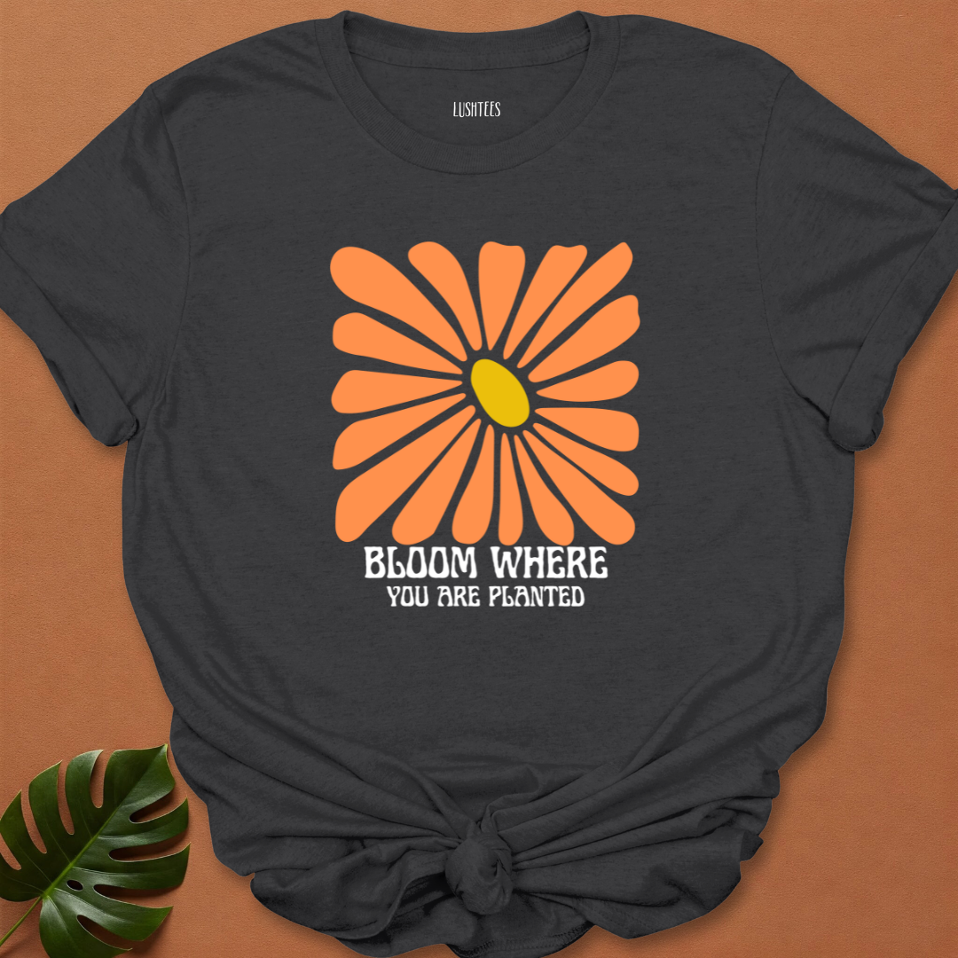 Bloom Where You Are Planted – Retro Daisy Tee