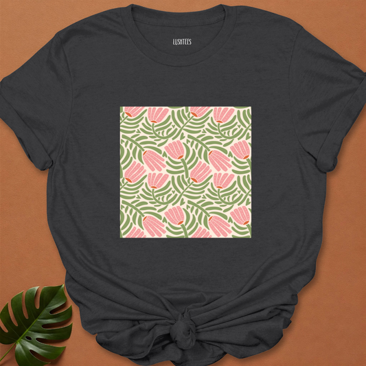 Heartleaf Meadow – Folk Art Floral Tee