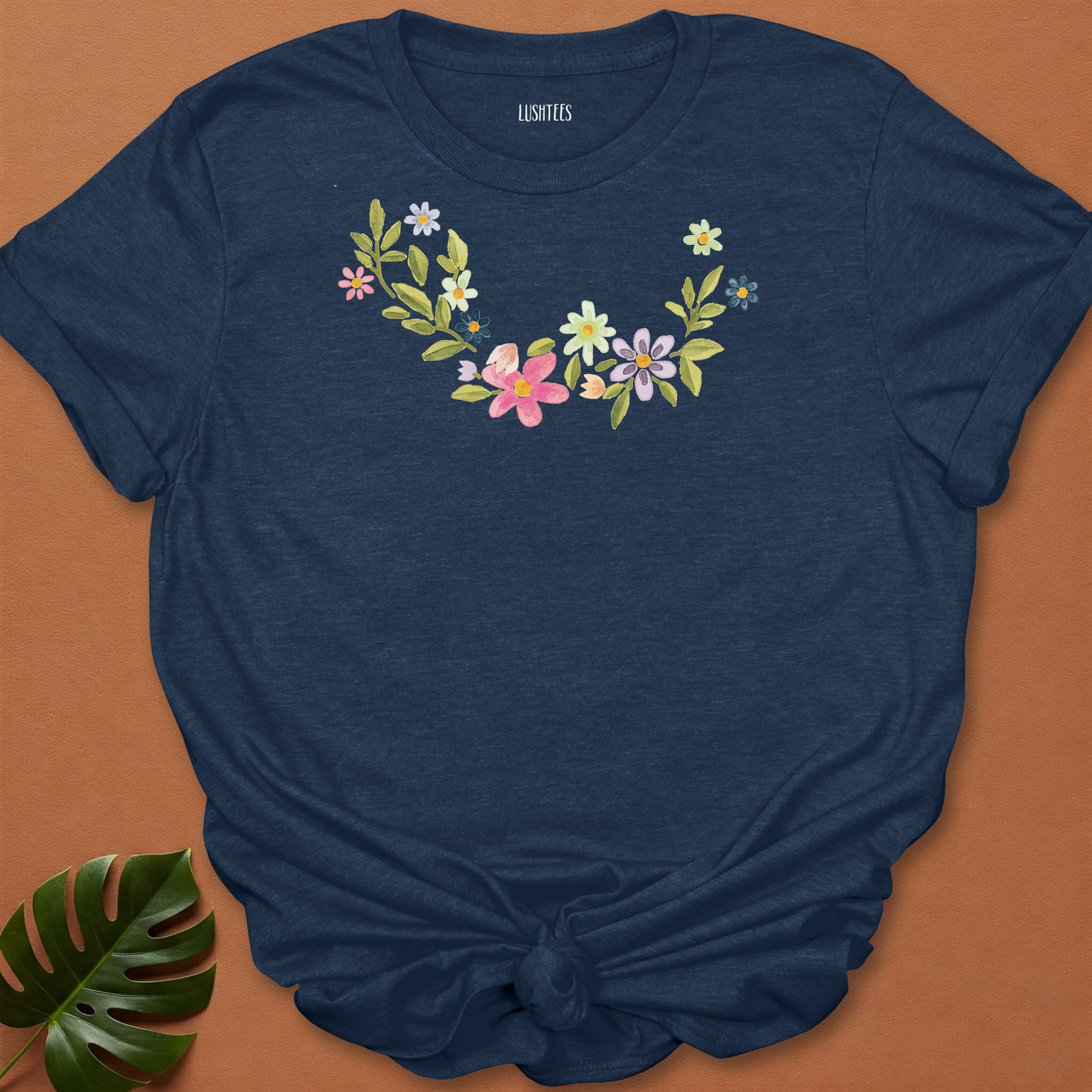 Floral Collar Smile Tee