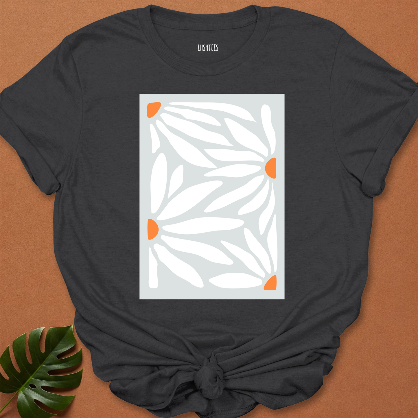 Muted White Blossoms – Minimalist Garden Print Tee
