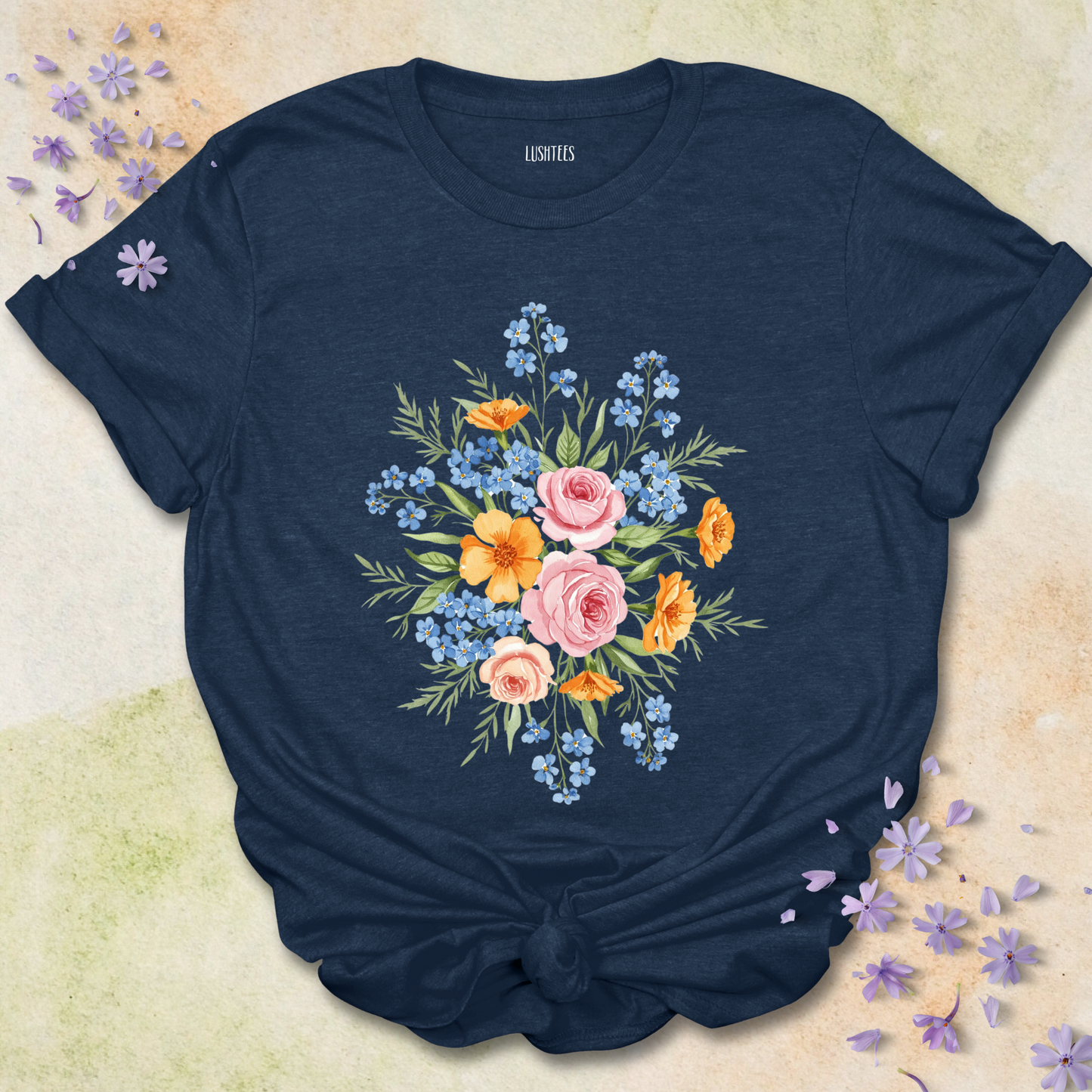 Water Colour Wildflower Bouquet T-shirt