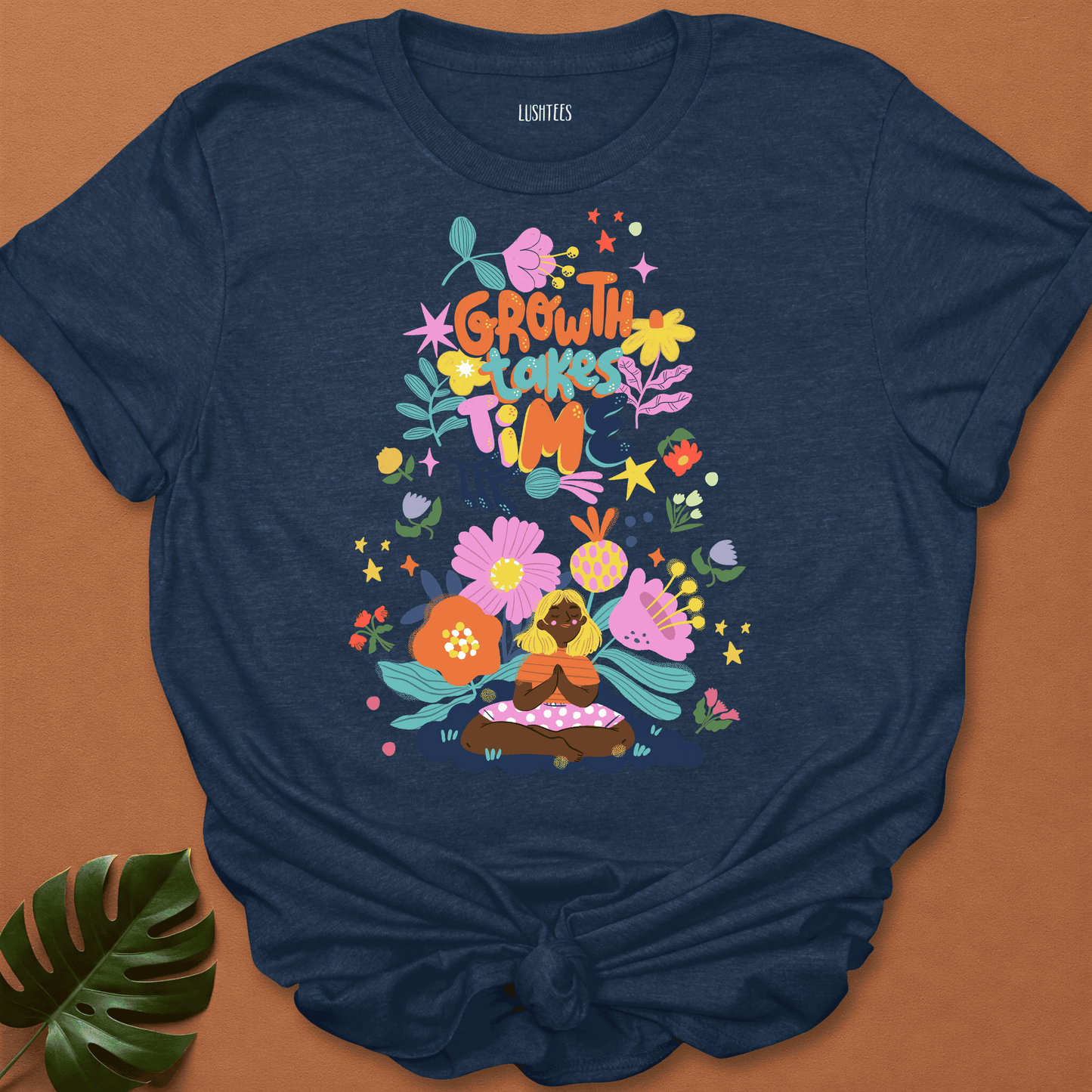 Growth Takes Time - Mindful Garden Color Burst Tee