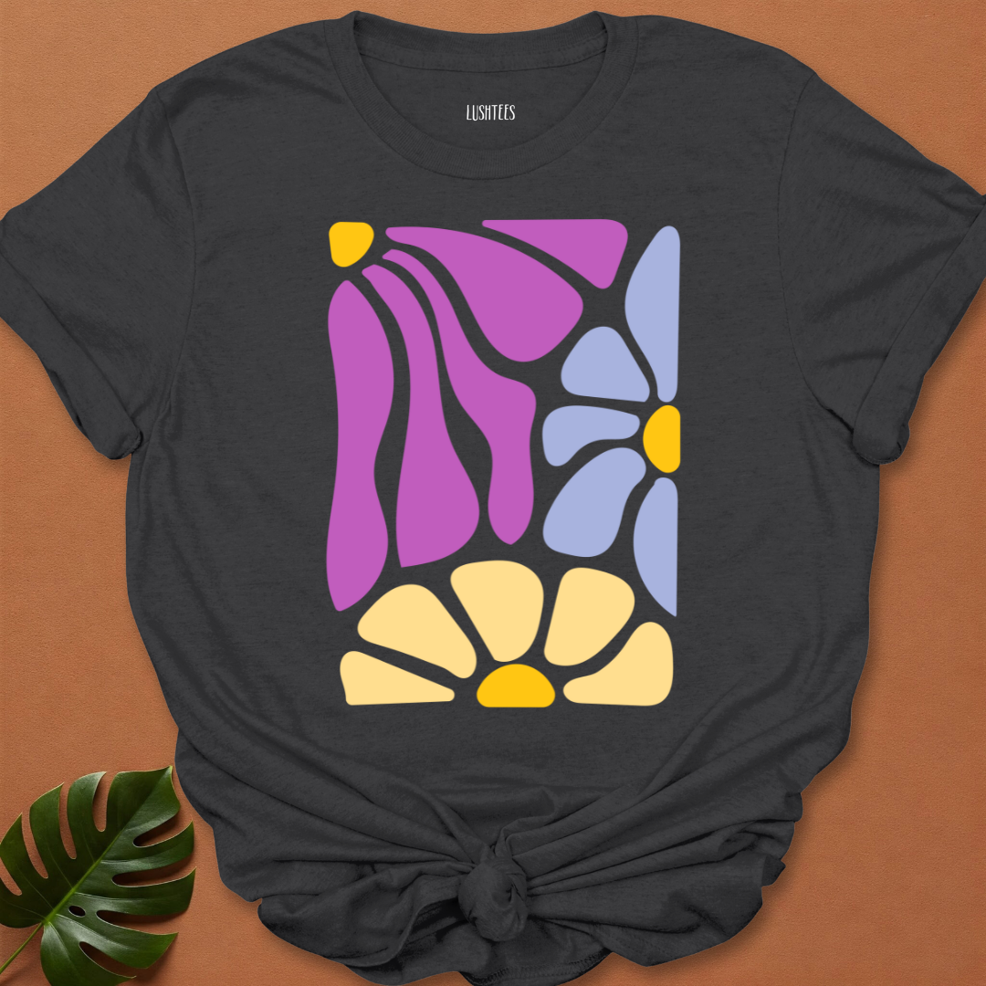 Sun & Lavender Patch – Botanical Mosaic Tee