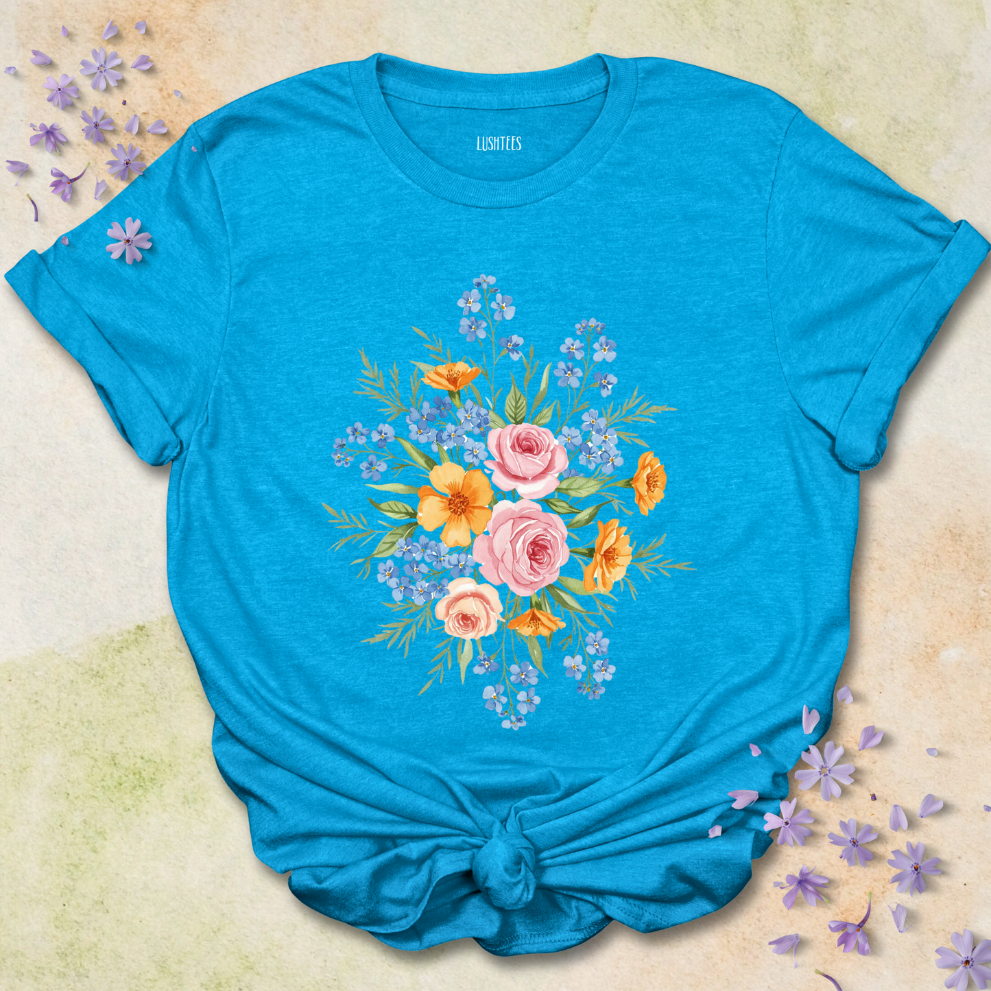 Water Colour Wildflower Bouquet T-shirt