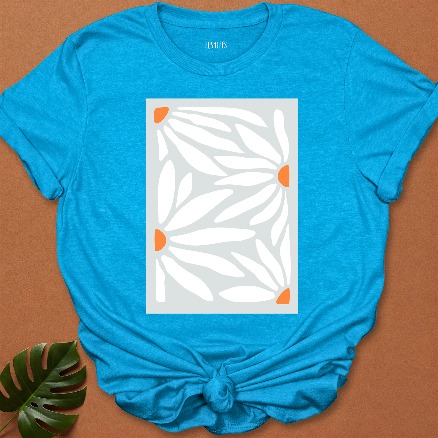 Muted White Blossoms – Minimalist Garden Print Tee