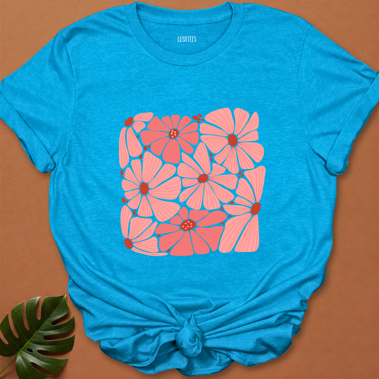 Rosy Petal Puzzle – Hand-Drawn Bloom Cluster Tee