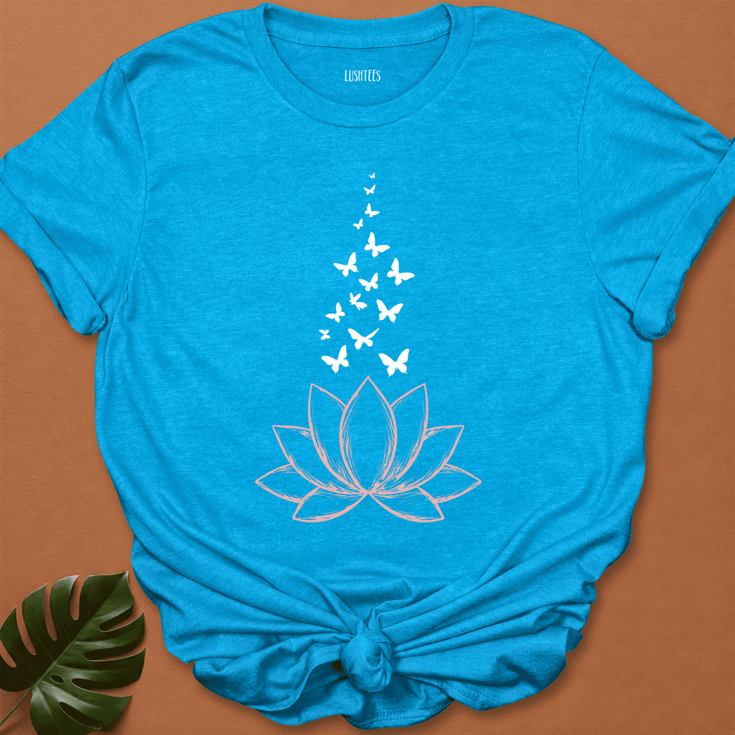 Pink Lotus with Butterflies