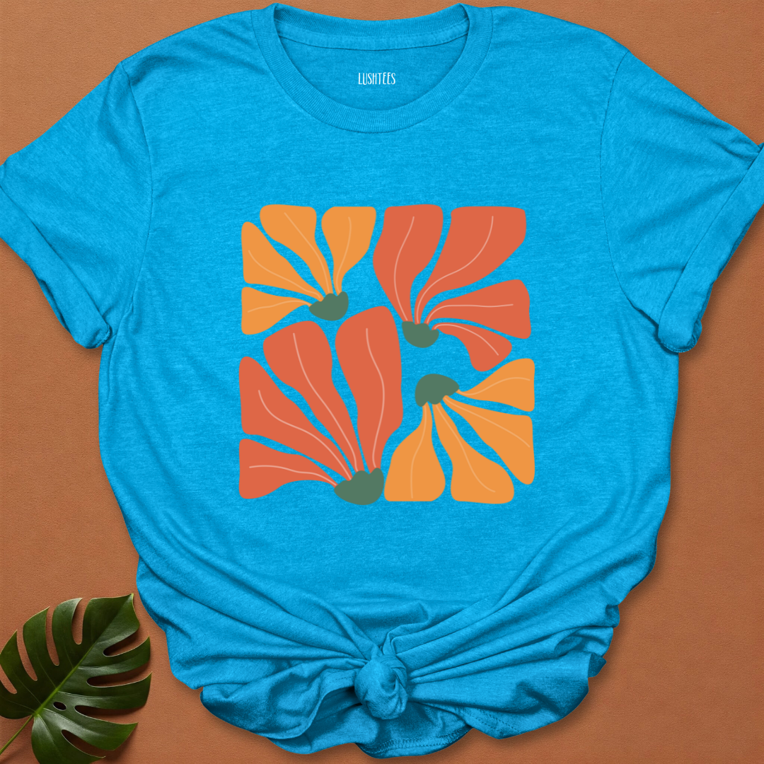Wild Petal Flow – Abstract Floral Expression Tee