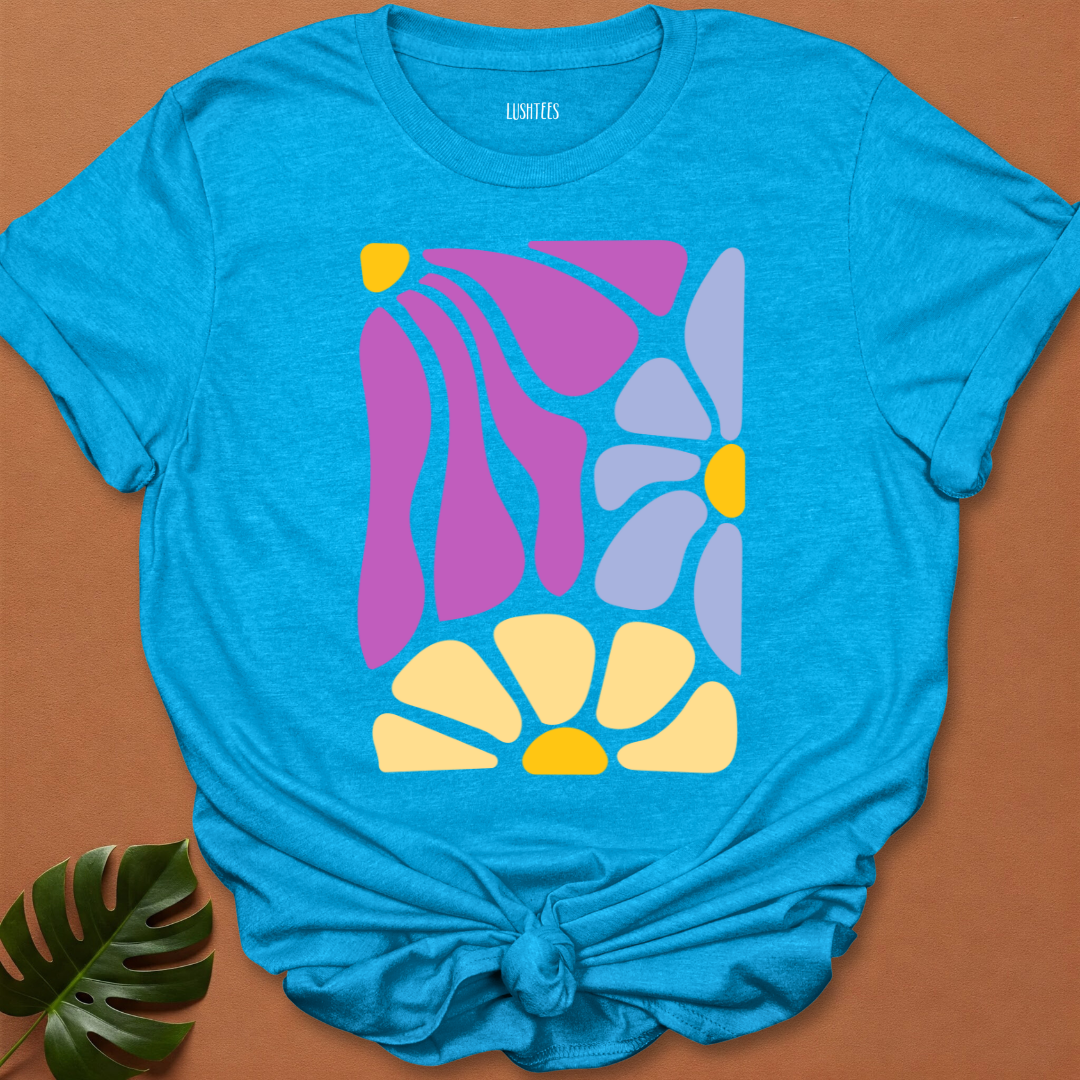 Sun & Lavender Patch – Botanical Mosaic Tee