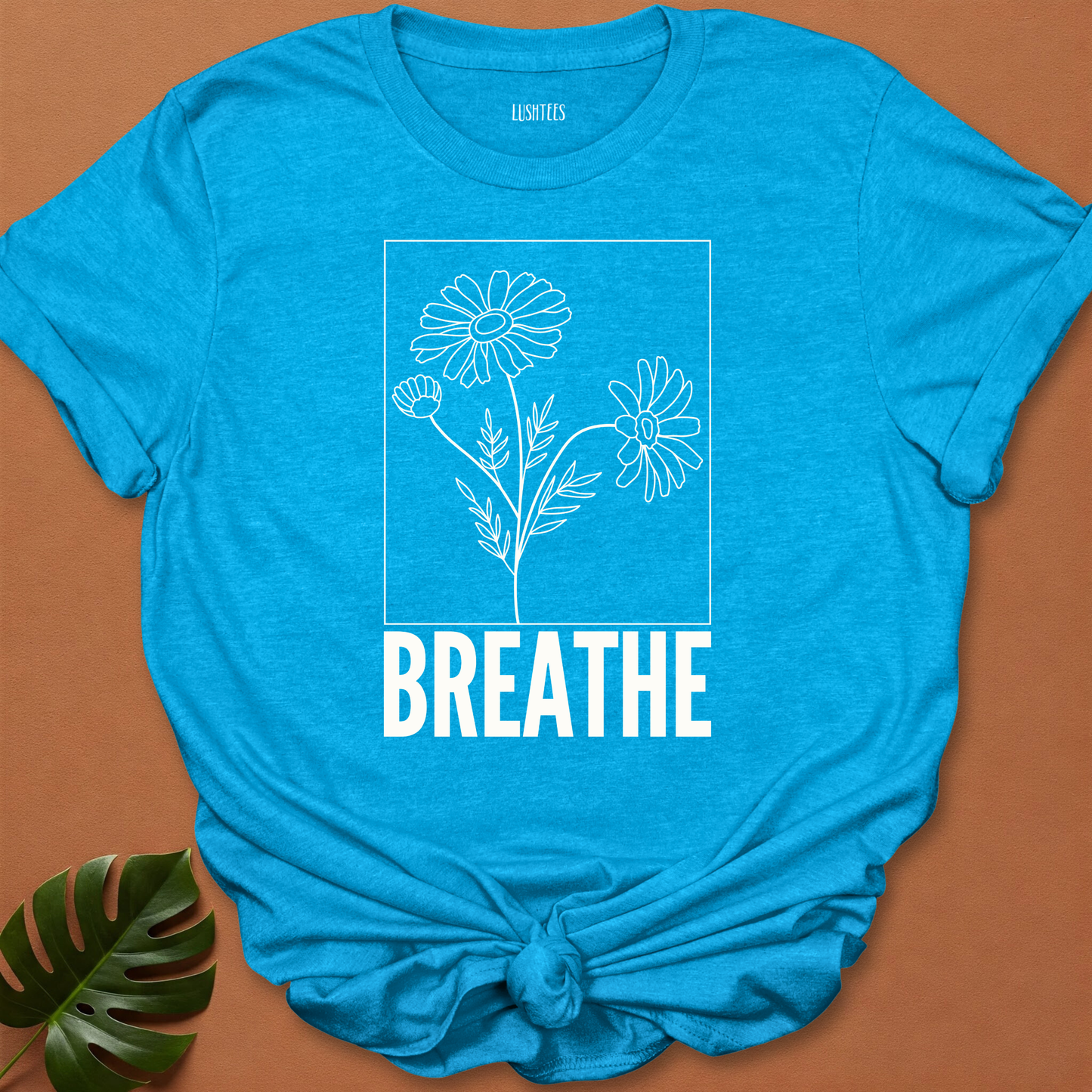 Breathe in Bloom - Minimalist Mindful Floral Tee
