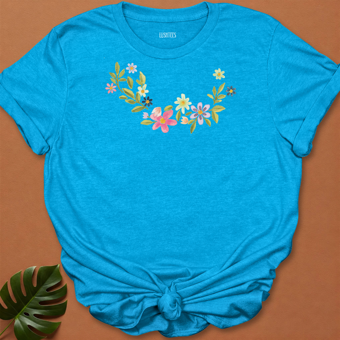 Floral Collar Smile Tee