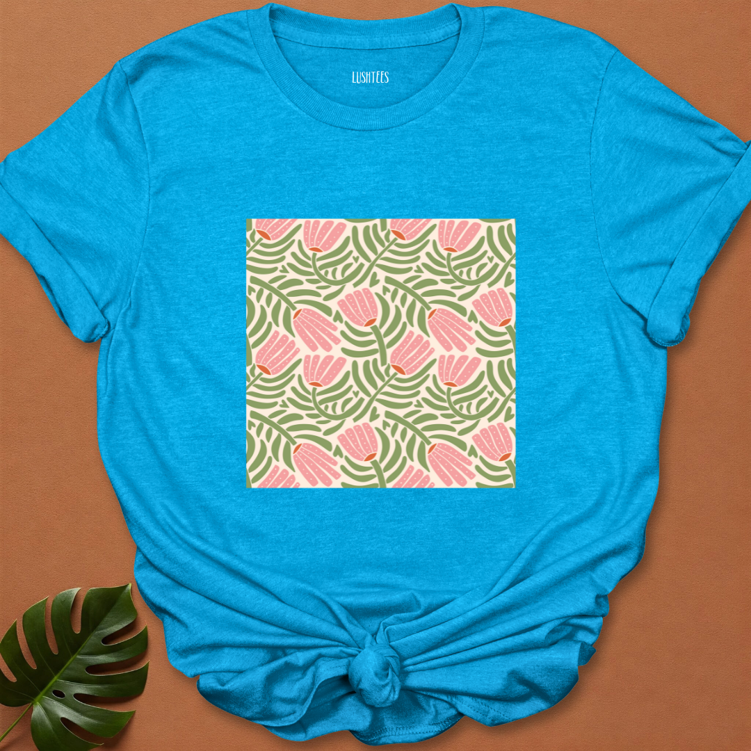 Heartleaf Meadow – Folk Art Floral Tee