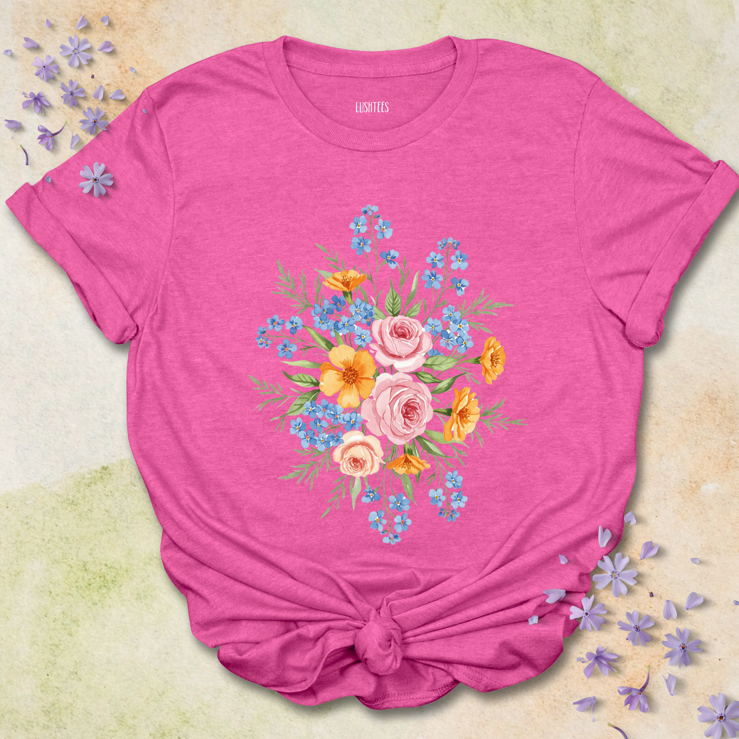 Water Colour Wildflower Bouquet T-shirt