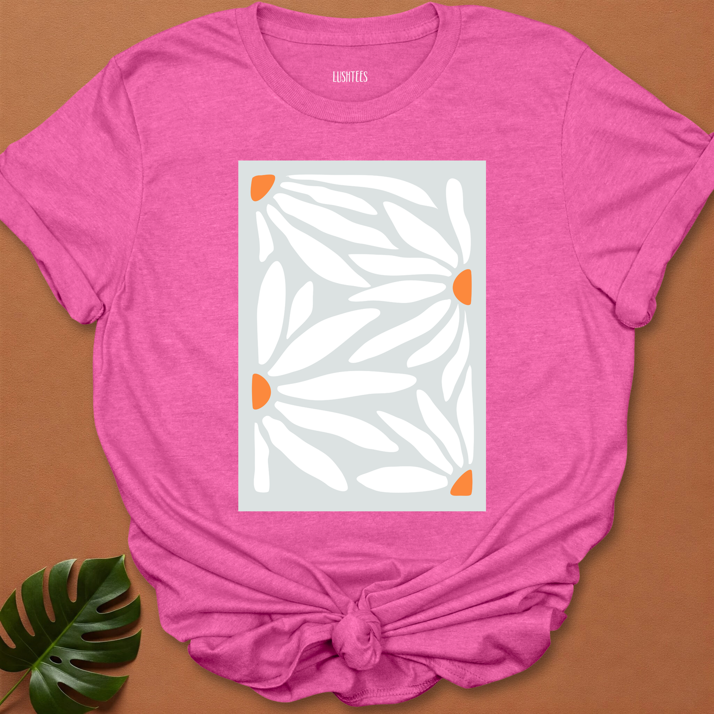 Muted White Blossoms – Minimalist Garden Print Tee