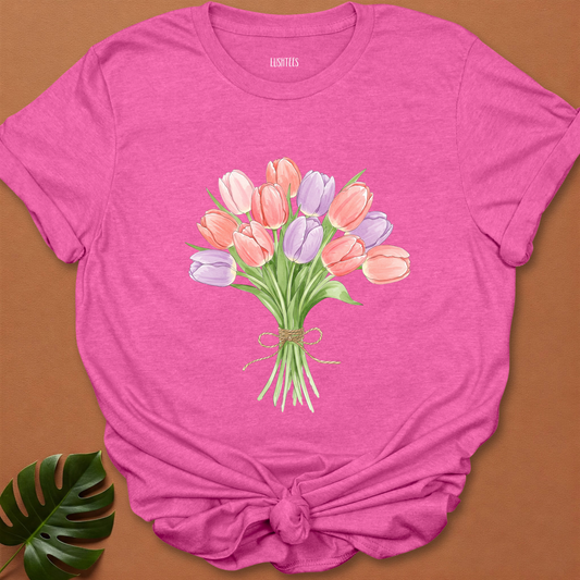 Watercolor Tulip Bouquet tee
