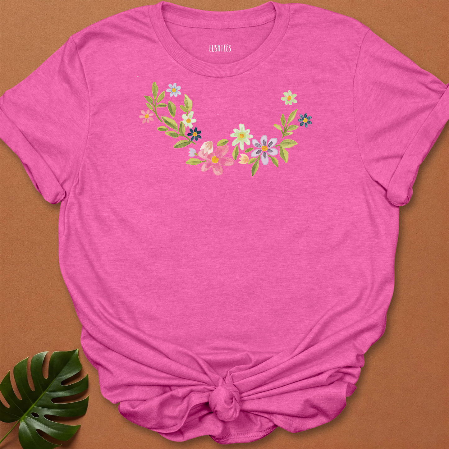 Floral Collar Smile Tee