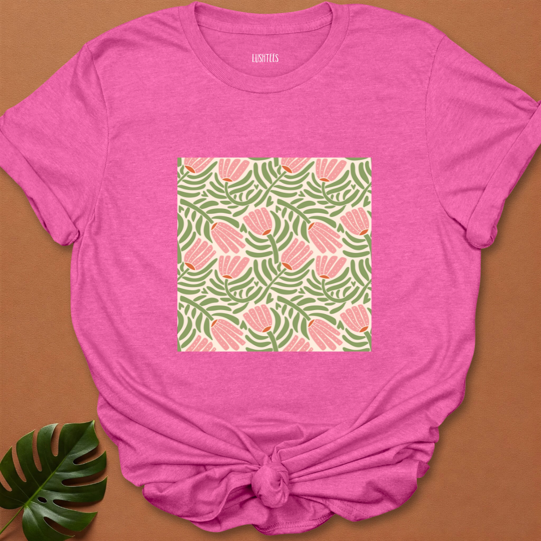 Heartleaf Meadow – Folk Art Floral Tee