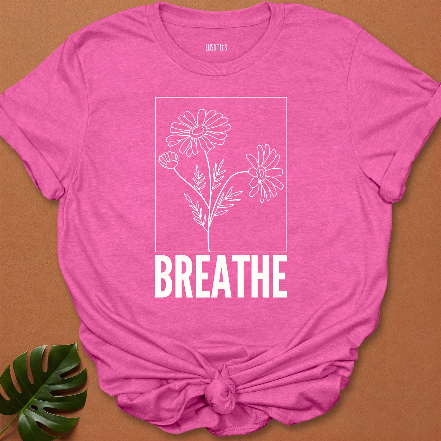 Breathe in Bloom - Minimalist Mindful Floral Tee