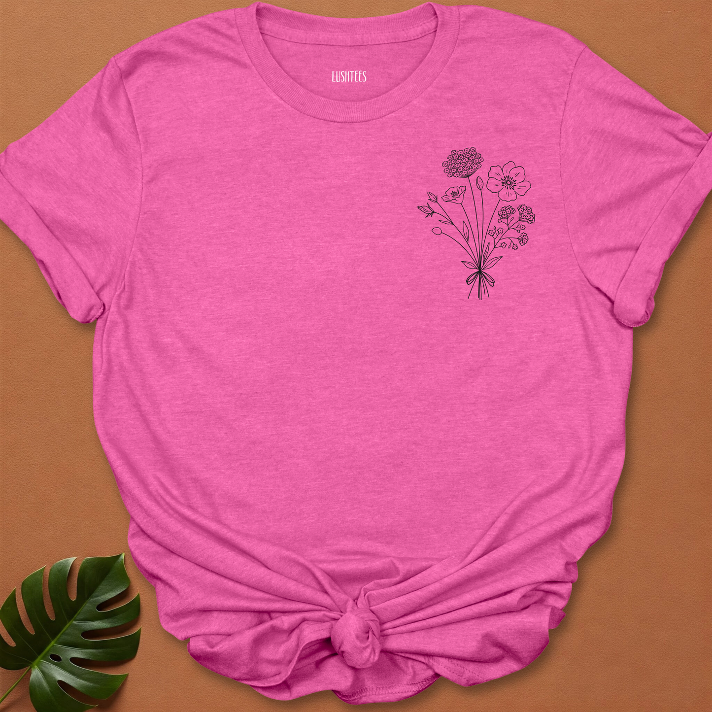 Midnight Sketch Wildflower Bouquet Tee